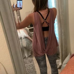 Super soft Mauve colored tank top with open back